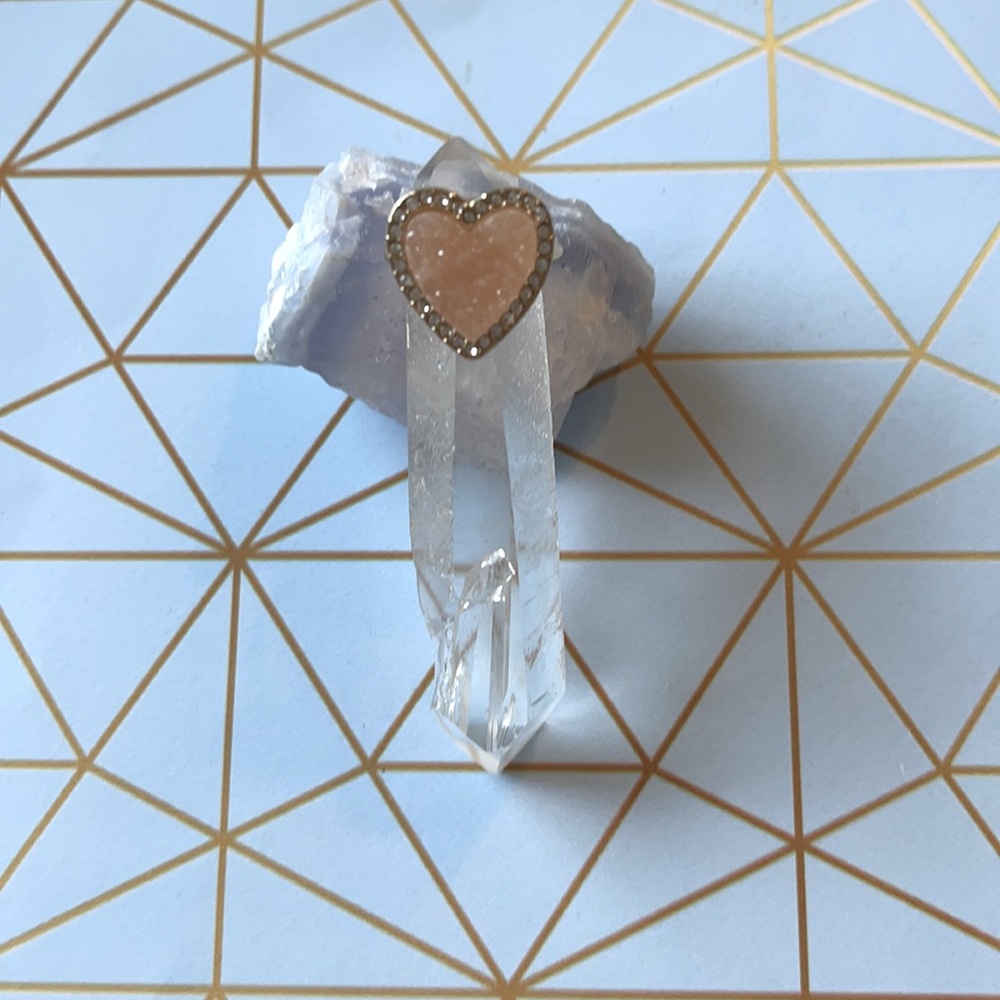 Pink heart ring